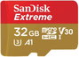 SanDisk Extreme 32GB microSDHC UHS-I Clase 10 con adaptador